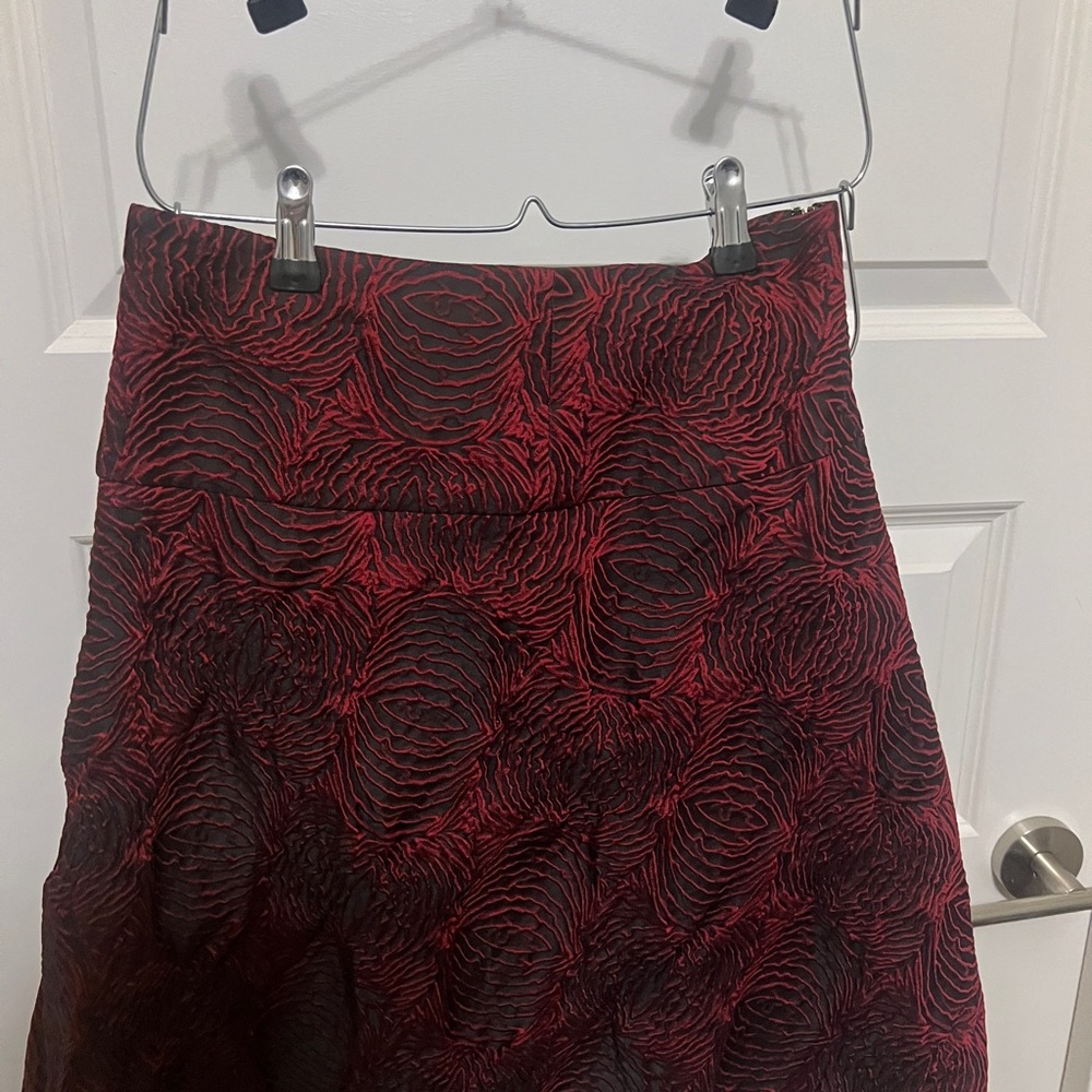 Black and Red Ann Taylor midi skirt - Picture 4 of 5